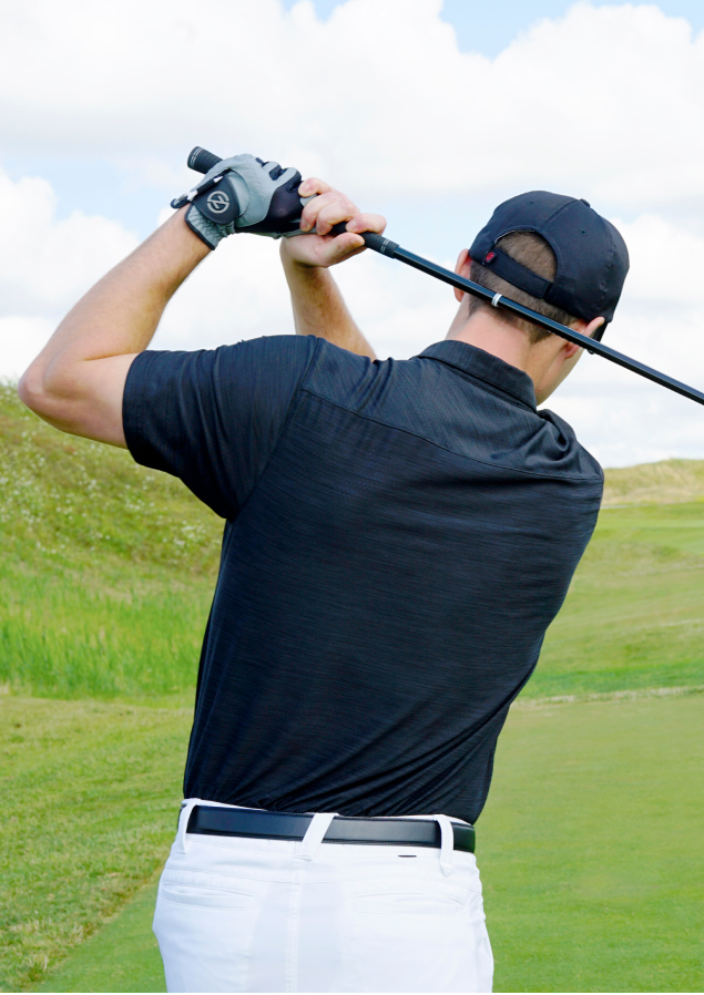 Man with a golf club